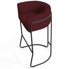 Kit 04 Banquetas Decorativas Fixa Base De Aço Preto Betina D0