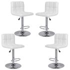 Kit 04 Banquetas Estofadas Vox Com Regulagem Branca L15 - Fac