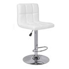 Kit 04 Banquetas Estofadas Vox Com Regulagem Branca L15 - Fac