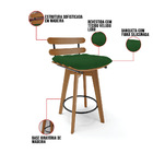 Kit 04 Banquetas Giratória Costela Veludo Luxo Verde A136 Bas