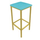 Kit 04 Banquetas Industrial Donna Suede Base Dourado D'rossi