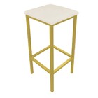 Kit 04 Banquetas Industrial Donna Suede Base Dourado D'rossi