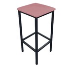 Kit 04 Banquetas Industrial Donna Suede Base Preto D'rossi -