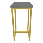 Kit 04 Banquetas Industrial Donna Suede Grafite Base Dourado