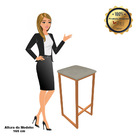 Kit 04 Banquetas Industrial Donna Suede Marrom Rato Base Cobr