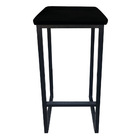 Kit 04 Banquetas Industrial Donna Suede Preto Base Preto D'ro