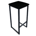 Kit 04 Banquetas Industrial Donna Suede Preto Base Preto D'ro