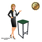 Kit 04 Banquetas Industrial Donna Suede Verde Base Preto D'ro