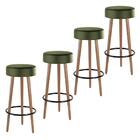 Kit 04 Banquetas Londres Cor Verde Salaone