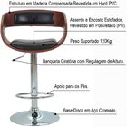 Kit 04 Banquetas Para Cozinha Base Disco Giratória Com Regula