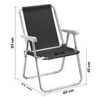 Kit 04 Cadeira De Praia  Grand Beach Premium Preto