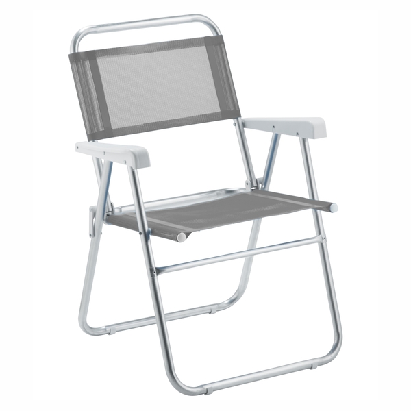 Kit 04 Cadeira De Praia Sun  Cinza