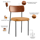 Kit 04 Cadeira Para Sala De Jantar Melina L02 Couríssimo Came