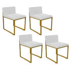 Kit 04 Cadeiraa De Jantar Escritório Recepção Lee Office Indu