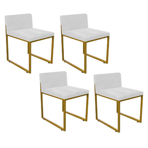 Kit 04 Cadeiraa De Jantar Escritório Recepção Lee Office Indu