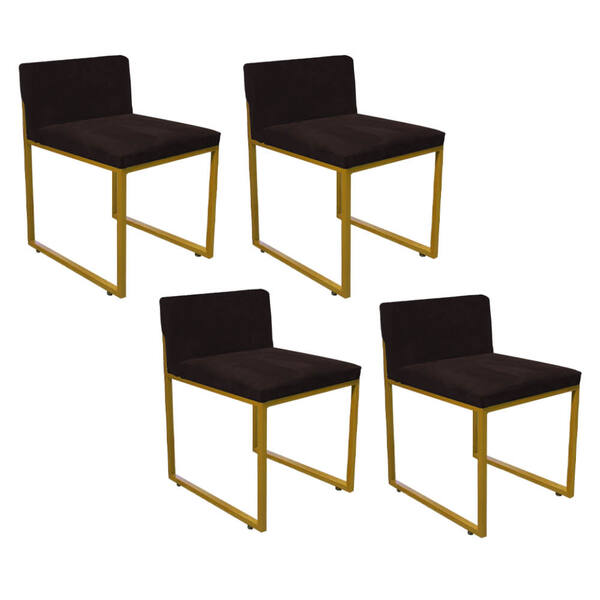 Kit 04 Cadeiraa De Jantar Escritório Recepção Lee Office Indu