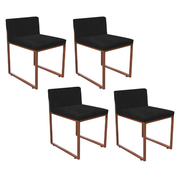 Kit 04 Cadeiraa De Jantar Escritório Recepção Lee Office Indu