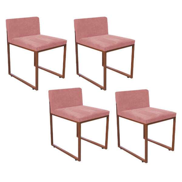 Kit 04 Cadeiraa De Jantar Escritório Recepção Lee Office Indu