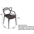 Kit 04 Cadeiras Allegra Sala De Jantar Preto - D'rossi