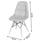 Kit 04 Cadeiras Boxbit Dkr Eames Acolchoada Botonê P.u. Base