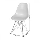 Kit 04 Cadeiras Boxbit Dkr Eames Polipropileno Café Base Crom