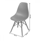 Kit 04 Cadeiras Boxbit Dkr Eames Polipropileno Fendi Base Mad