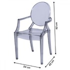 Kit 04 Cadeiras Boxbit Invisible Policarbonato Incolor Com Br