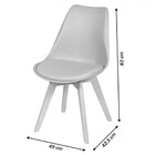 Kit 04 Cadeiras Boxbit Joly Saarinen Polipropileno Vermelha E