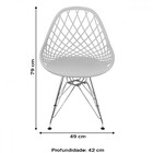 Kit 04 Cadeiras Boxbit Kaila Polipropileno Branca Base Cromada