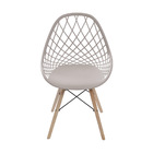 Kit 04 Cadeiras Boxbit Kaila Polipropileno Fendi Base Madeira