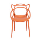 Kit 04 Cadeiras Boxbit Solna Polipropileno Laranja