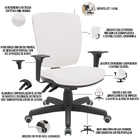 Kit 04 Cadeiras De Escritório Diretor Office Giratória Preto