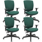 Kit 04 Cadeiras De Escritório Diretor Office Giratória Preto