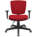 Kit 04 Cadeiras De Escritório Executiva Giratória Preto Baixa