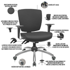 Kit 04 Cadeiras De Escritório Executiva Office Giratória Crom