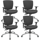 Kit 04 Cadeiras De Escritório Executiva Office Giratória Crom