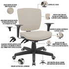 Kit 04 Cadeiras De Escritório Executiva Office Giratória Pret