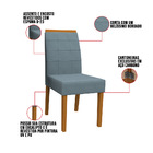 Kit 04 Cadeiras De Jantar Aline Animalle Azul Wd26 Pés Ypê -