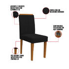 Kit 04 Cadeiras De Jantar Analu Veludo Preto Vl07 Pés Ypê - D