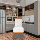 Kit 04 Cadeiras De Jantar Antonela Base De Madeira Suede Bege