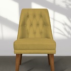 Kit 04 Cadeiras De Jantar Bela Suede Amarelo - Meu Lar Decora