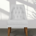 Kit 04 Cadeiras De Jantar Bela Suede Branco - Meu Lar Decor