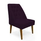 Kit 04 Cadeiras De Jantar Bela Veludo Roxo - Meu Lar Decor