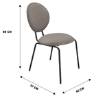 Kit 04 Cadeiras De Jantar Belle Veludo Cappuccino Base De Fer