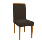Kit 04 Cadeiras De Jantar Cecília Veludo Café Lo02 Pés Ypê -