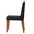 Kit 04 Cadeiras De Jantar Denise Veludo Cinza Luxor E Madeira