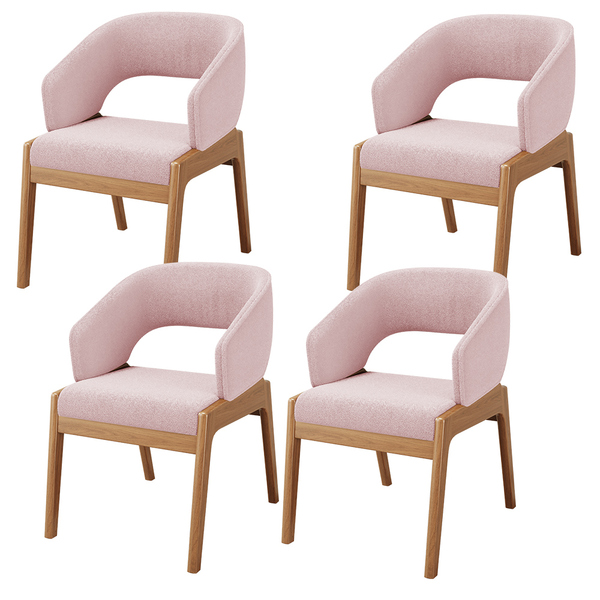 Kit 04 Cadeiras De Jantar E Estar Living Estofada Lince L02 B