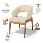 Kit 04 Cadeiras De Jantar E Estar Living Estofada Lince L02 L