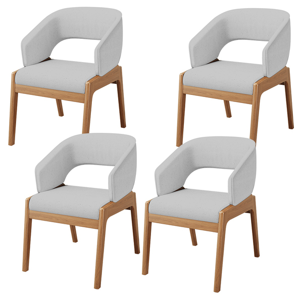 Kit 04 Cadeiras De Jantar E Estar Living Estofada Lince L02 L