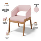 Kit 04 Cadeiras De Jantar E Estar Living Estofada Lince L02 L